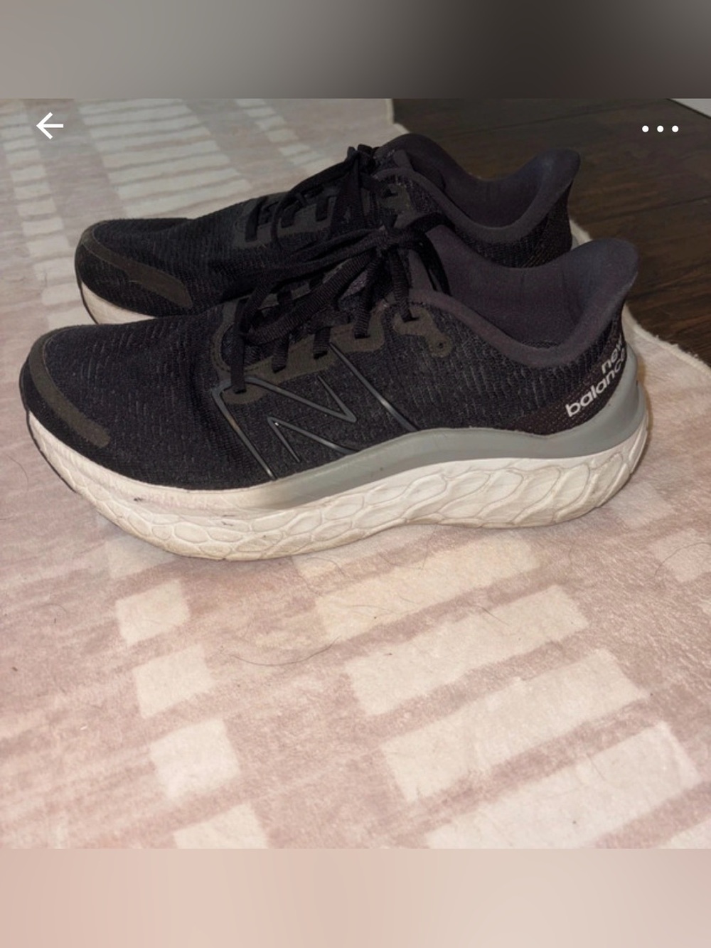 New Balance Women's Black and White Fresh Foam Running Sneakers